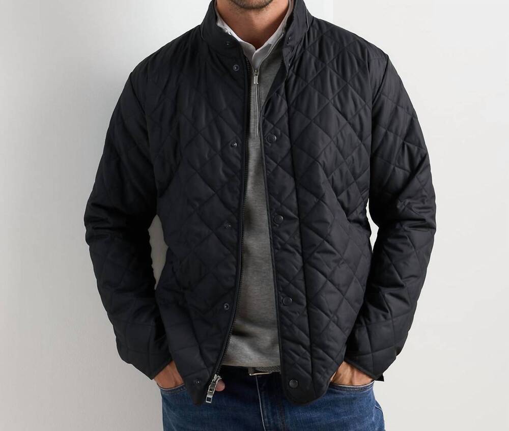 NEW PETER MILLAR suffolk coat in black